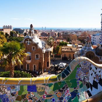 View of Park Guell in winter. Barcelona, Spain.
Now it is city park